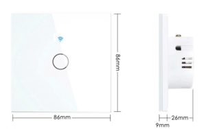 Egyes - Üveg előlapú okos villany kapcsoló